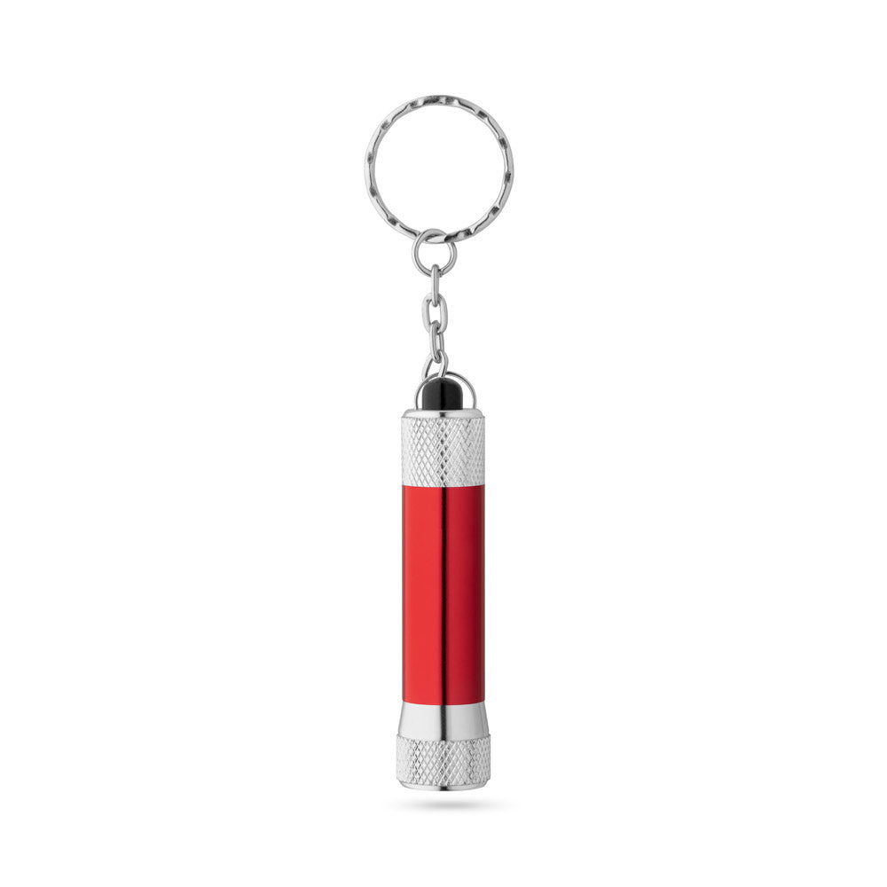 Re-Lergan. Aluminium Keyring (92% Recycled) With 3-Light Led Torch
