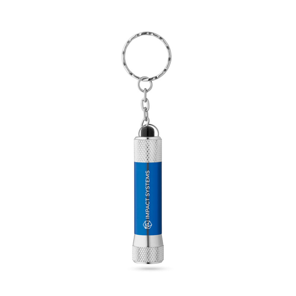 Re-Lergan. Aluminium Keyring (92% Recycled) With 3-Light Led Torch