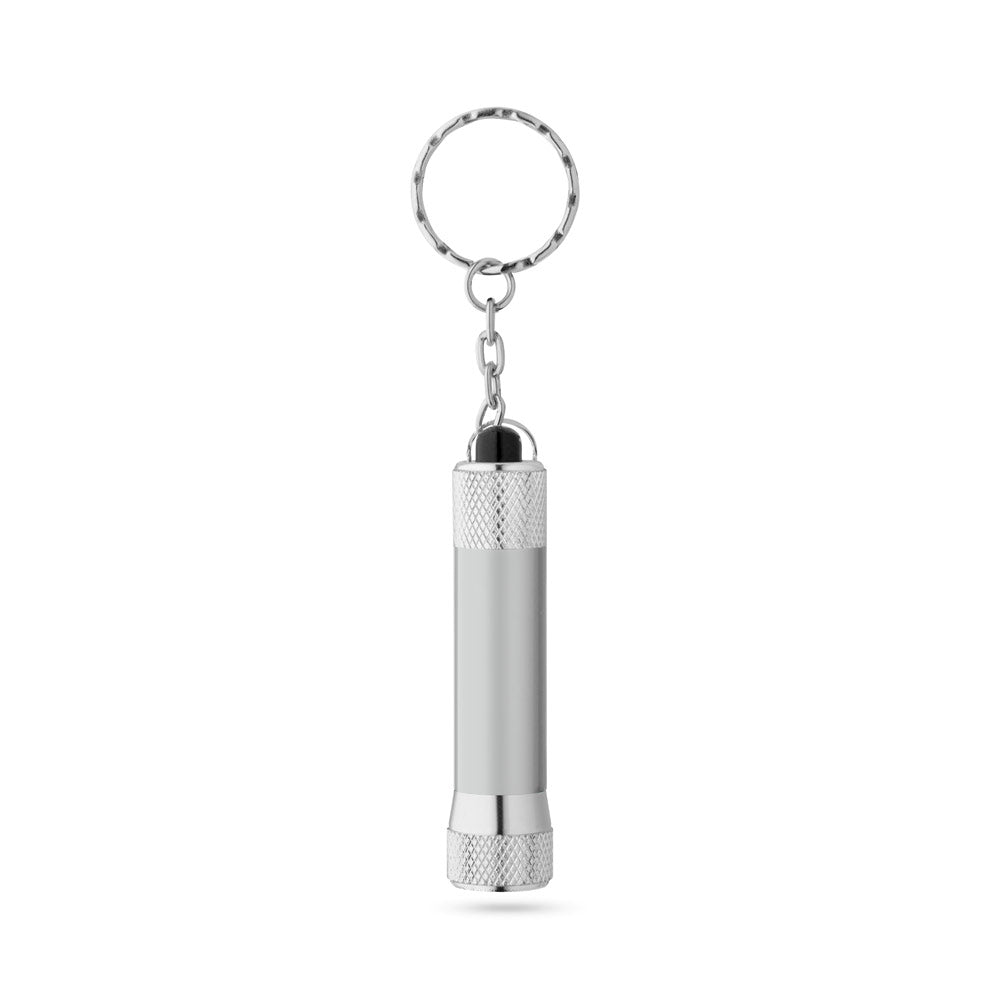 Re-Lergan. Aluminium Keyring (92% Recycled) With 3-Light Led Torch