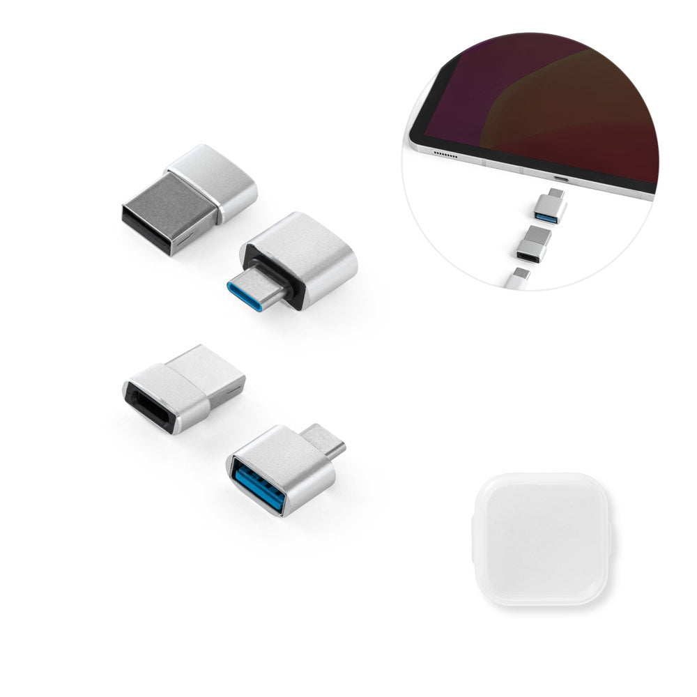 Minsky. Set Of 2 Aluminium Usb-A / Usb-C Adapters