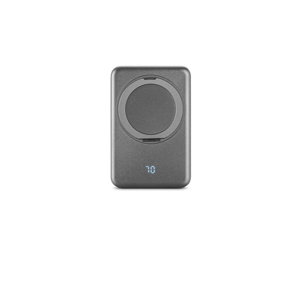 Warshel 5. 5'000 Mah Magnetic Power Bank With 15W Superfast Wireless Charger In Recycled Abs (100% Rabs) With Stand