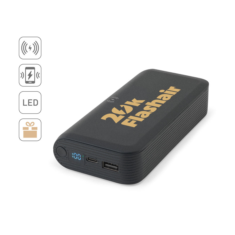Becker 20. 20.000 Mah Power Bank In Recycled Abs (100% Rabs) With 15W Superfast Wireless Charger