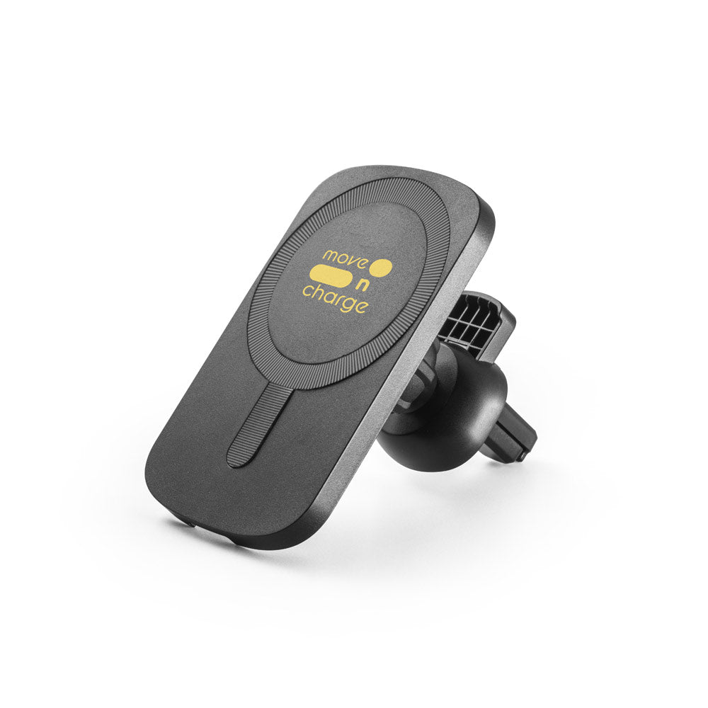 Koch. Car Smartphone Holder With Wireless Magnetic Charger 15W In Recycled Abs (100% Rabs)