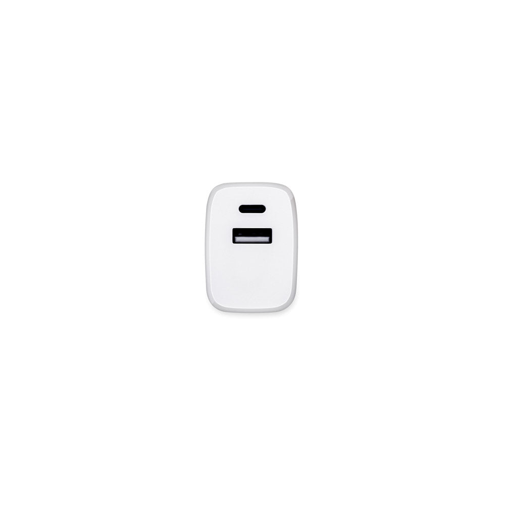 Wegener. Power Adapter With Usb-A Port 18W And Usb-C 20W In Recycled Abs (100% Rabs)