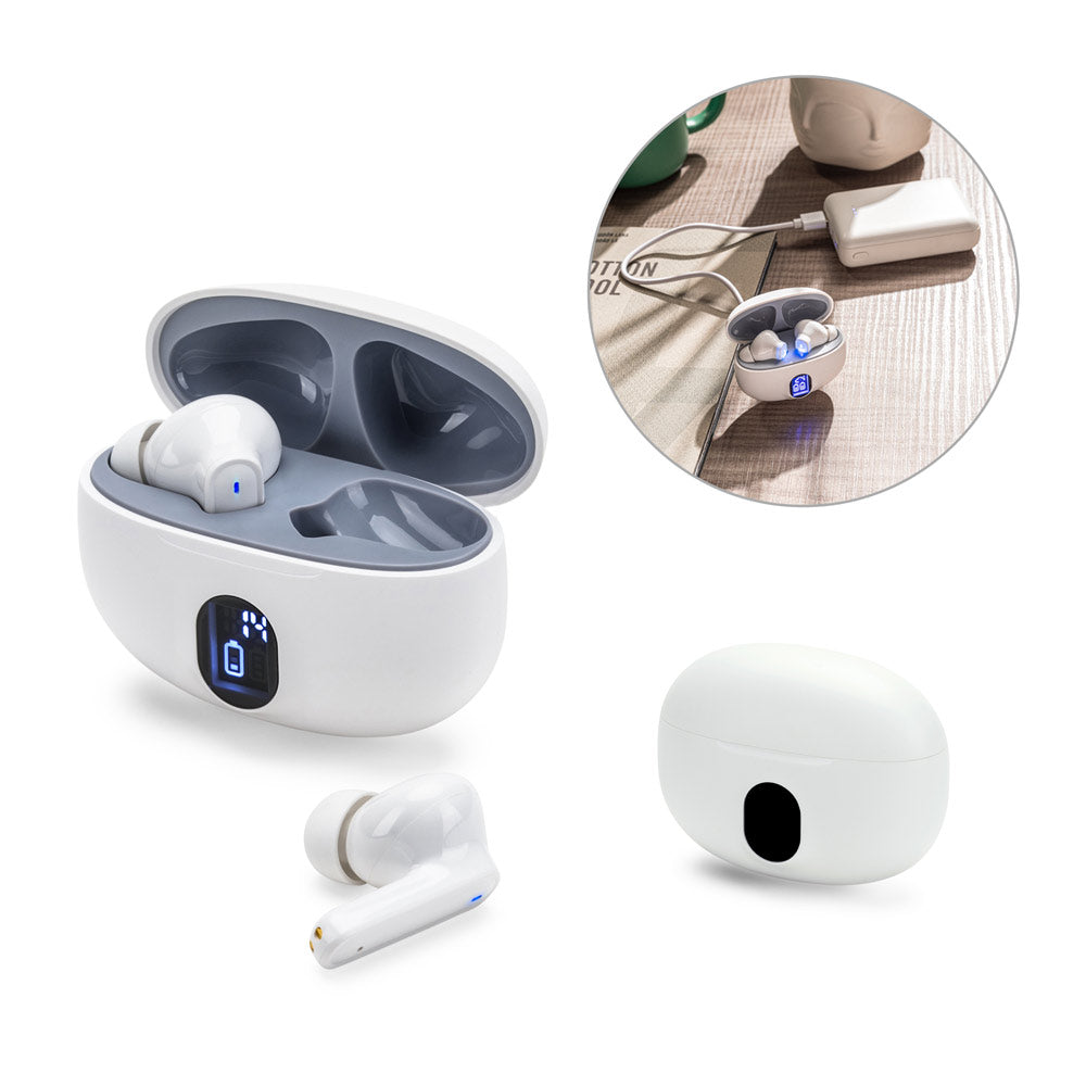 Caetano. Wireless Earphones With 4 Hours Of Battery Life On Recycled Abs (100% Rabs)