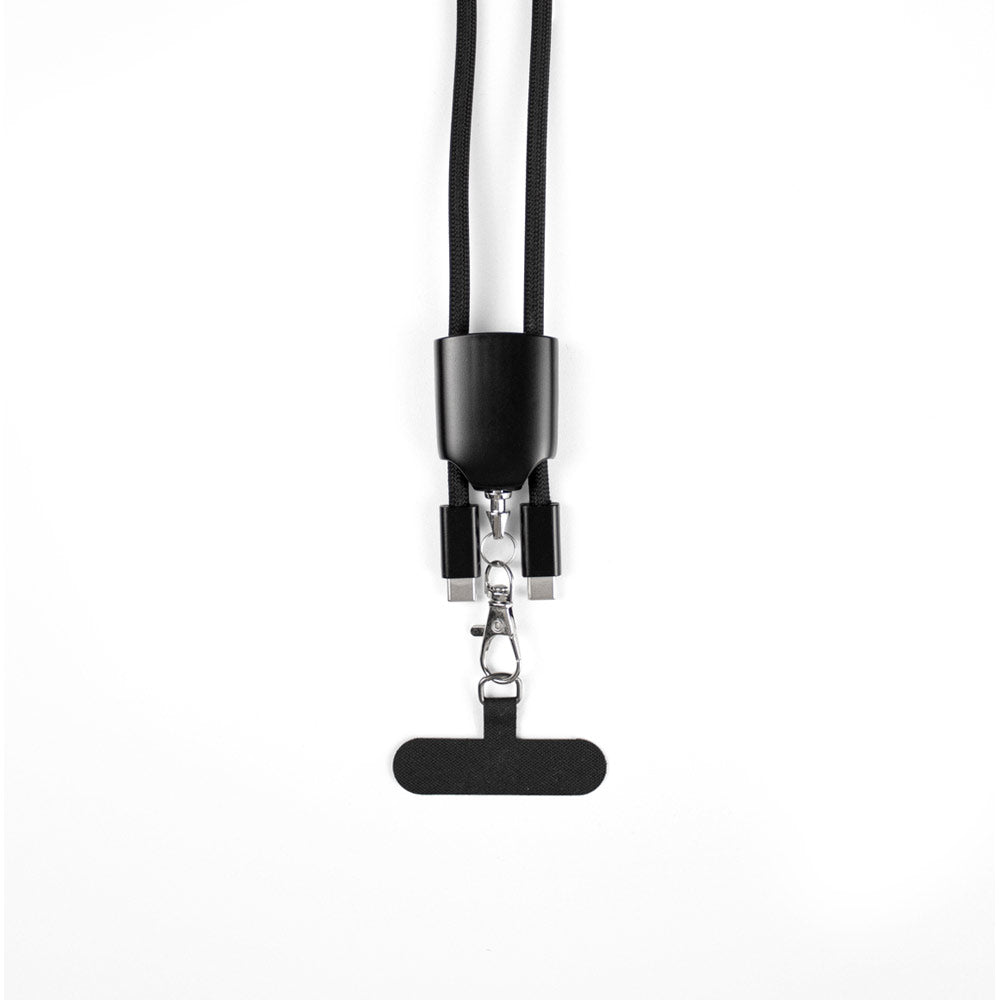 Zewail. Lanyard With Included Smartphone Holder, Usb-C Cable And Various Adapters In Recycled Abs And Recycled Tpe