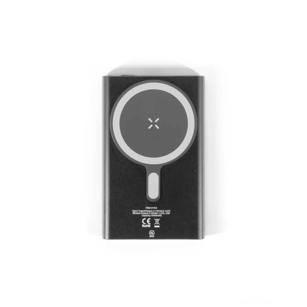 Wright 5. Magnetic Power Bank With Super-Fast Charging In Recycled Aluminum And Recycled Abs 5'000 Mah