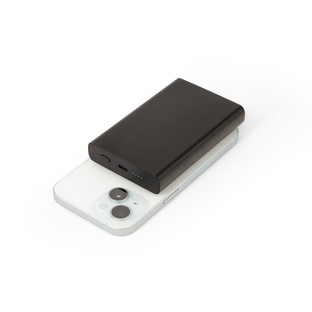 Wright 10. Magnetic Power Bank With Super-Fast Charging In Recycled Aluminum And Recycled Abs 10'000 Mah