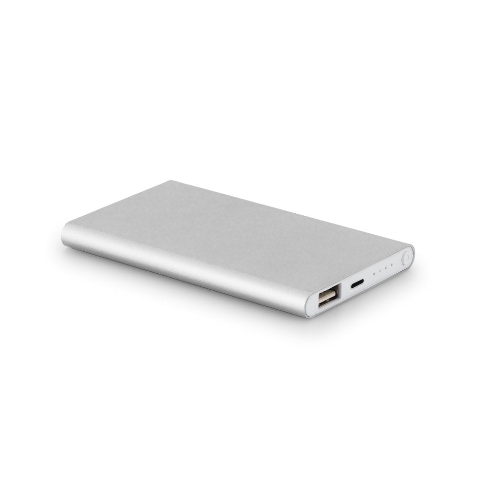 Marcet. Power Bank Slim 4'000 Mah In Recycled Abs (70% Rabs) And Recycled Aluminium (30% Ral)