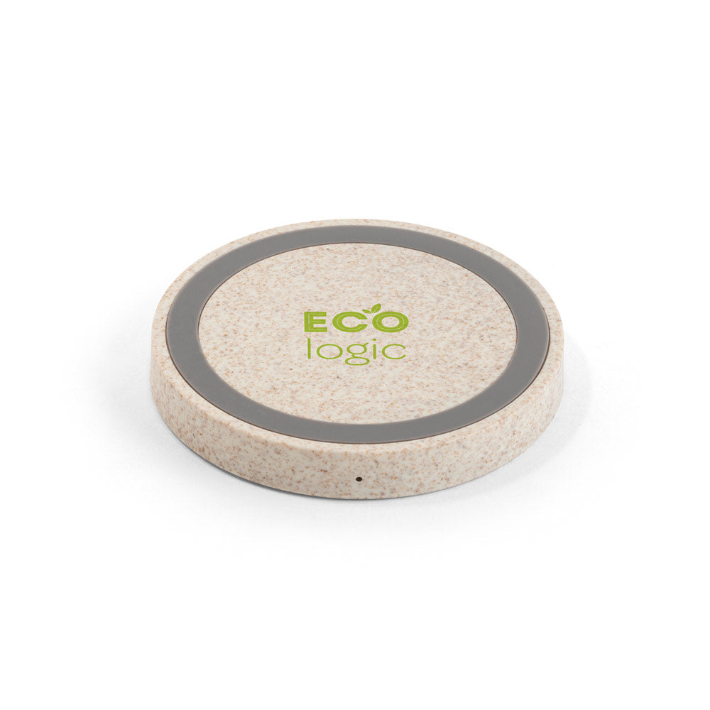 Cuvier. 15W Wireless Charger In Recycled Abs (65% Rabs) And Wheat Straw Fiber (35%)