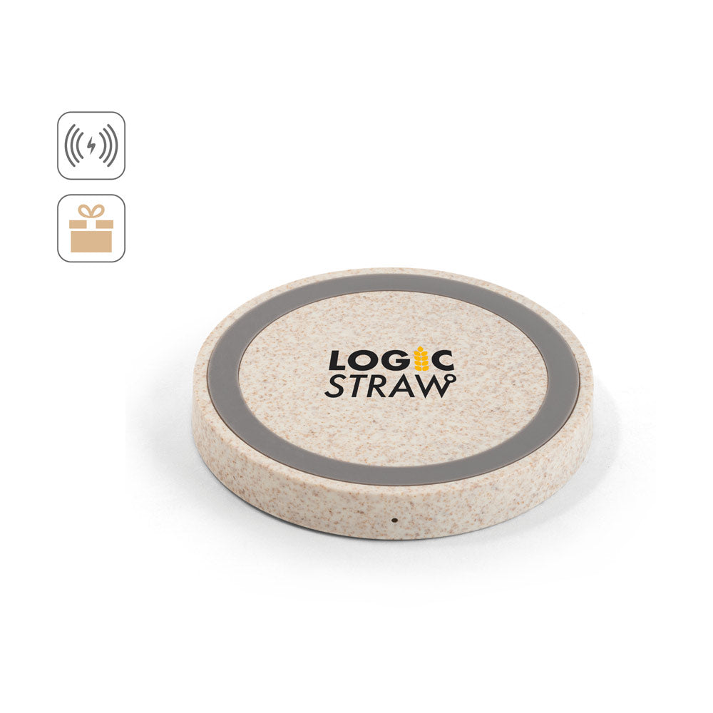 Cuvier. 15W Wireless Charger In Recycled Abs (65% Rabs) And Wheat Straw Fiber (35%)