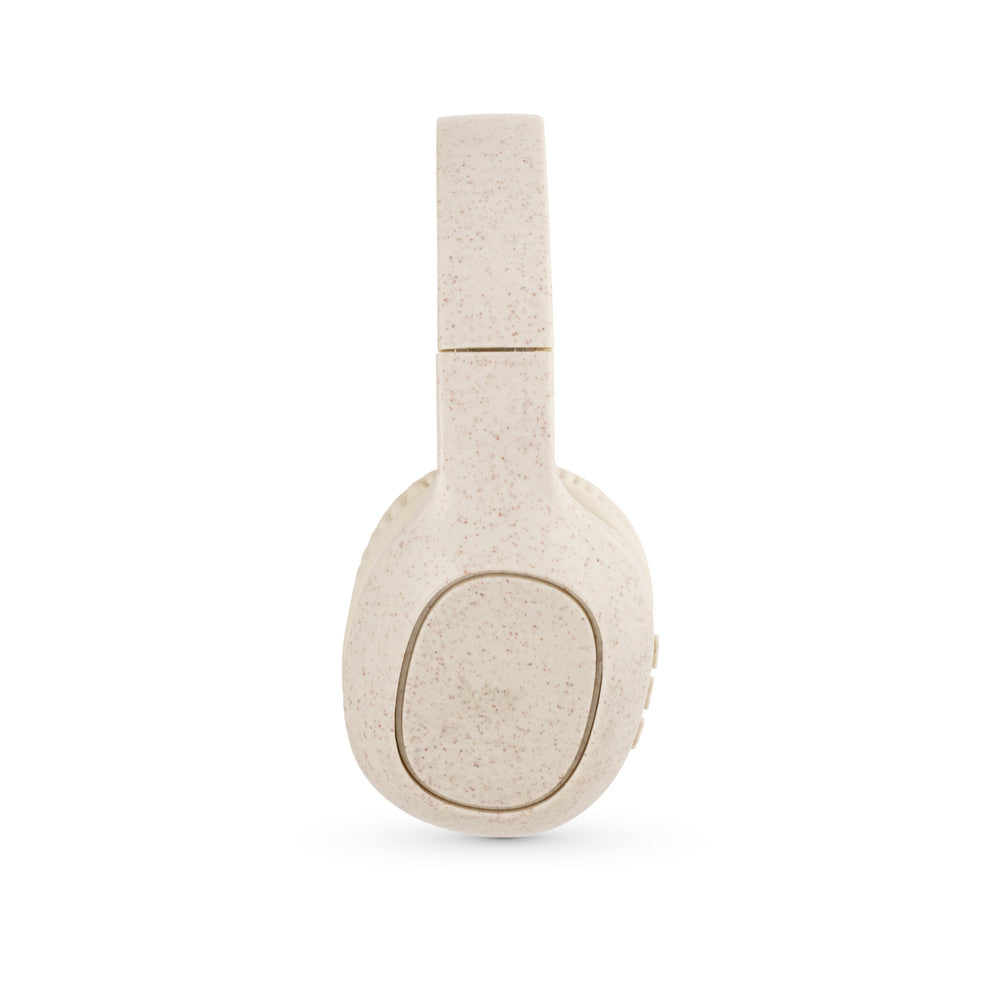 Feynman. Foldable Wireless Headphones With 4-Hour Battery Life In Wheat Straw And Abs