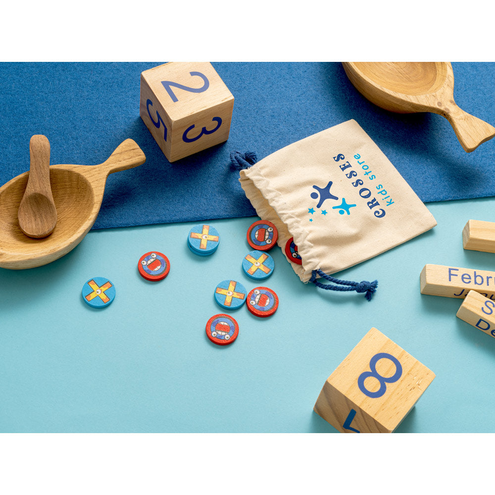 Crosses. Classic 10-Piece Plywood Tic Tac Toe Game