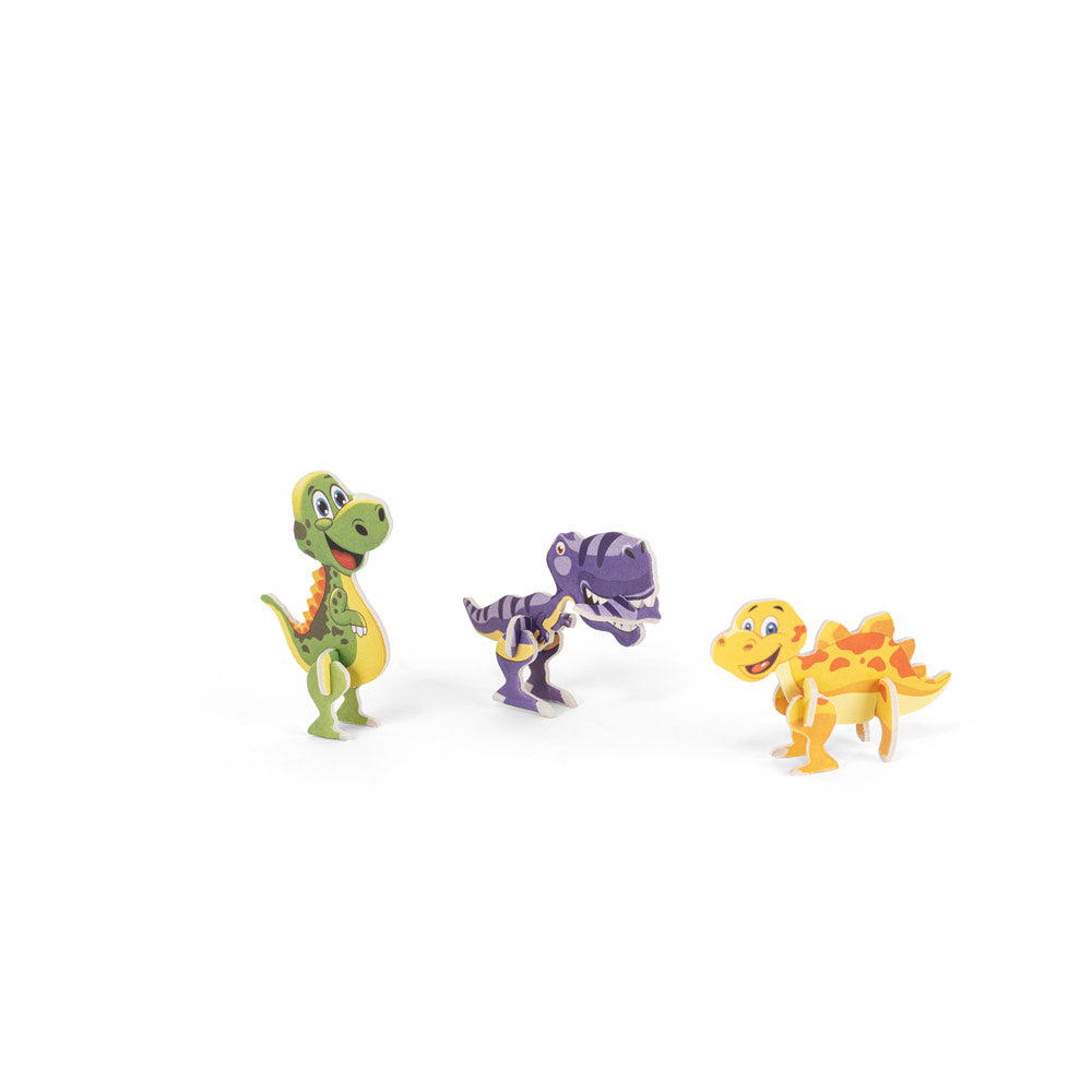 Dinosaurus. 3D Puzzle In Paper Witth The Shape Of A Dinosaur