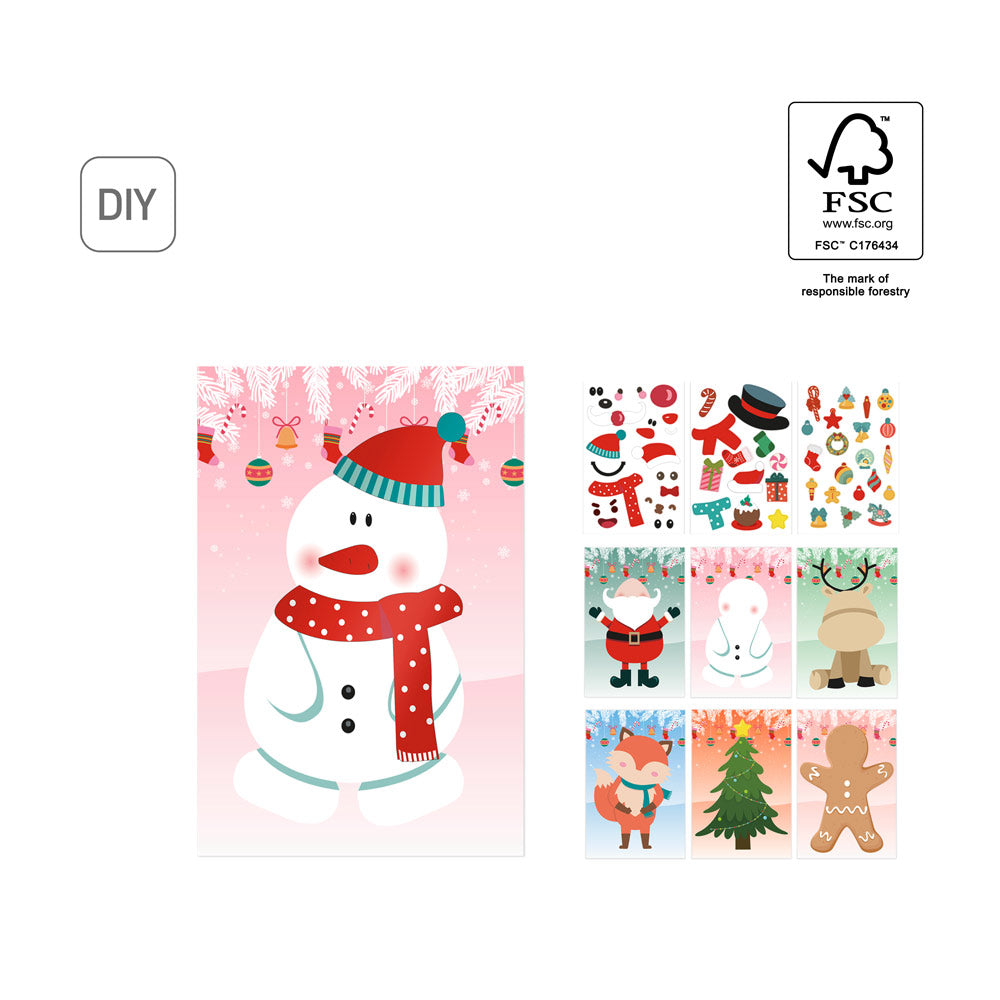 Glimn. Set Of Six Sheets With Christmas Figures And 3 Sheets Of Stickers