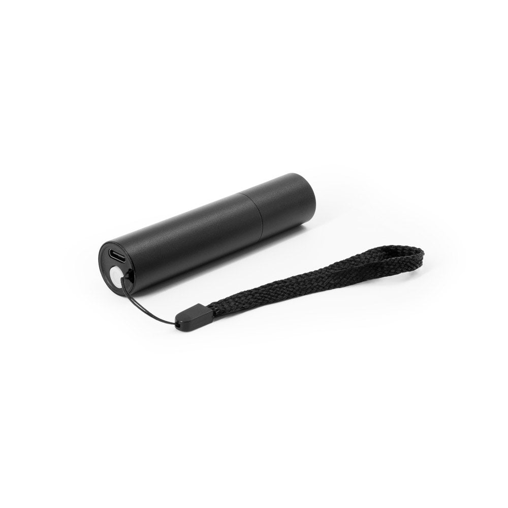 Bruce. Rechargeable Flashlight Made From Recycled Aluminum (100% Ral) With 30 Mm Extendable Tip