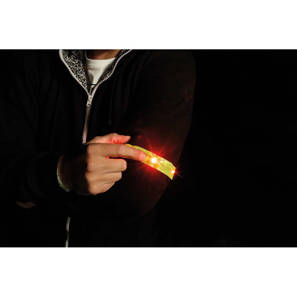 Visible. Reflective Armband With 4 Red Leds