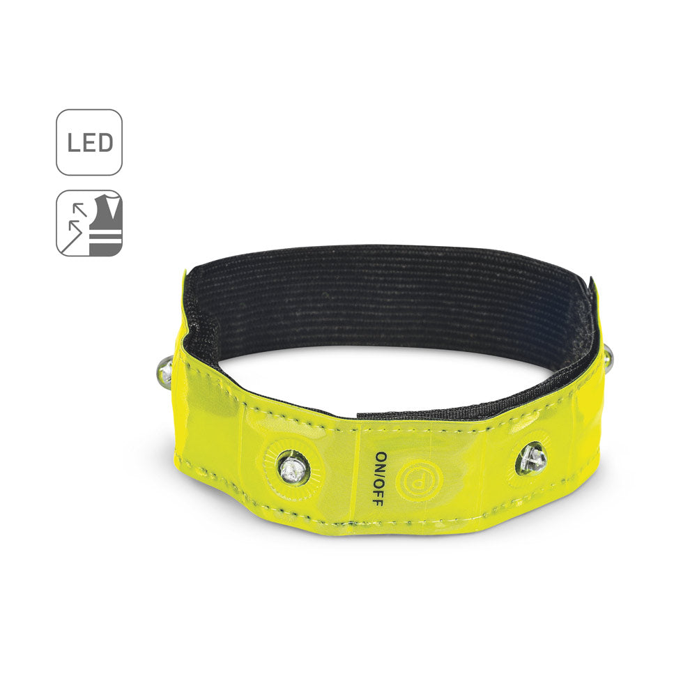 Visible. Reflective Armband With 4 Red Leds