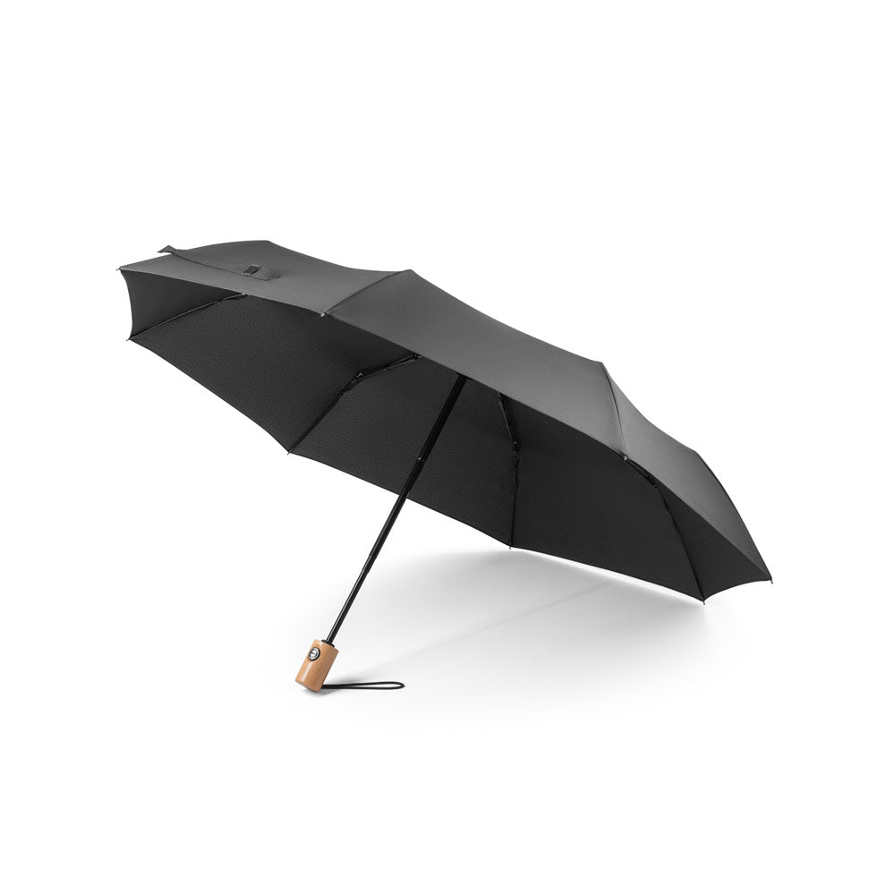 River. Telescopic Umbrella In 190T Recycled Polyester (100% Rpet) Pongee With Automatic Opening And Closing