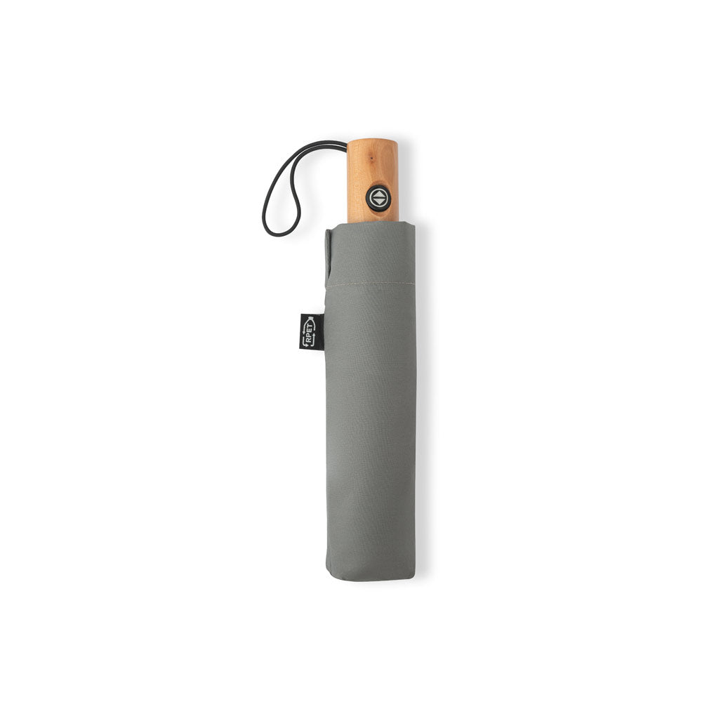 River. Telescopic Umbrella In 190T Recycled Polyester (100% Rpet) Pongee With Automatic Opening And Closing