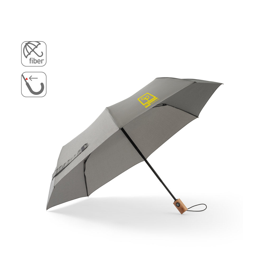 River. Telescopic Umbrella In 190T Recycled Polyester (100% Rpet) Pongee With Automatic Opening And Closing