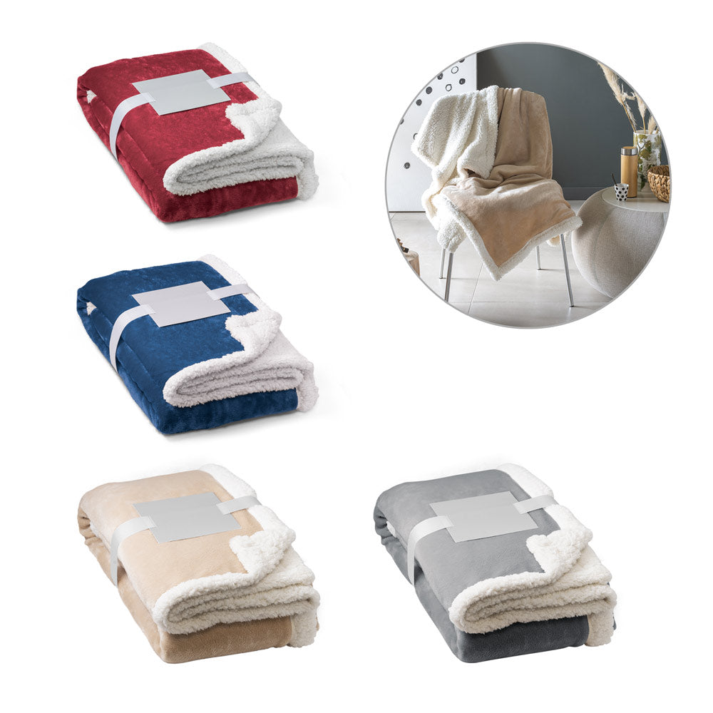 Heiden. Reversible Fleece Blanket (190 G/M²) With Satin Ribbon And Personalised Card