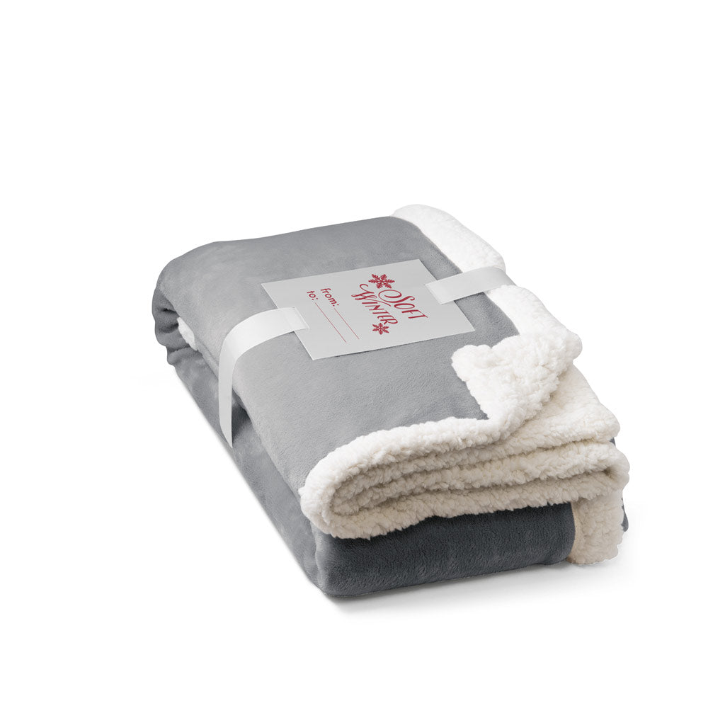 Heiden. Reversible Fleece Blanket (190 G/M²) With Satin Ribbon And Personalised Card