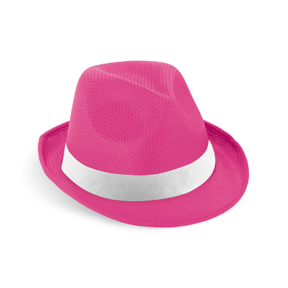 Manolo Poli. Hat In Pp With White Polyester Ribbon
