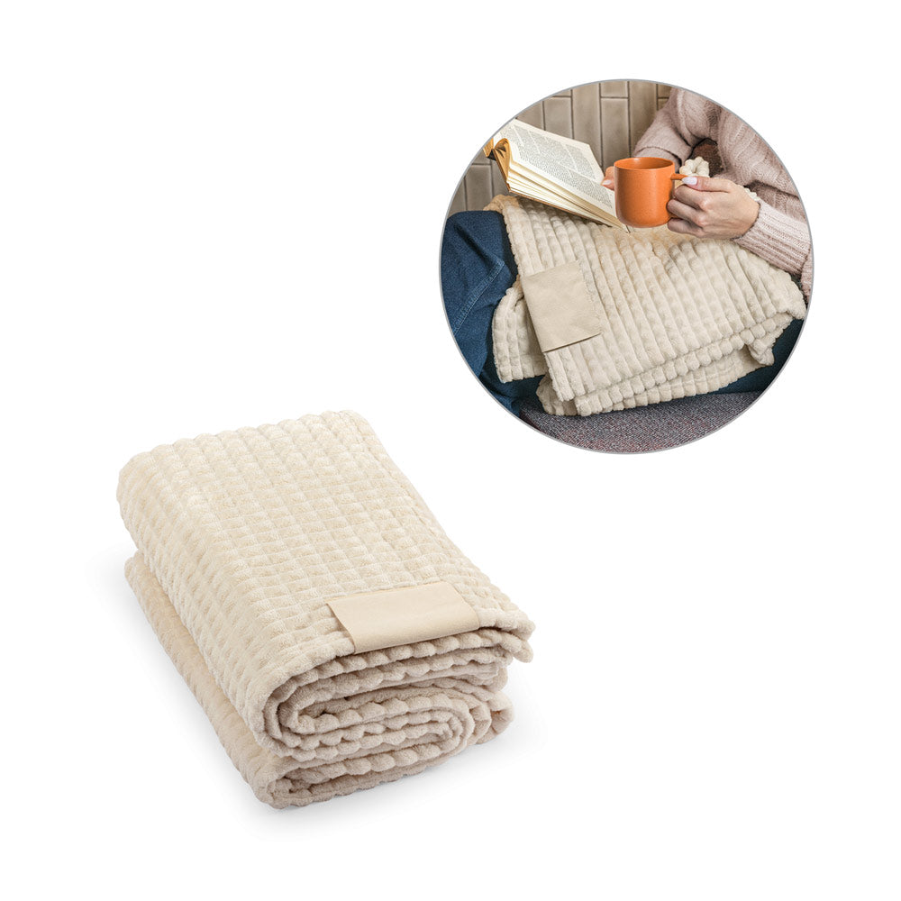 Celine. Blanket In Recycled Polyester (100% Rpet) With A Stitched Detail For Personalisation