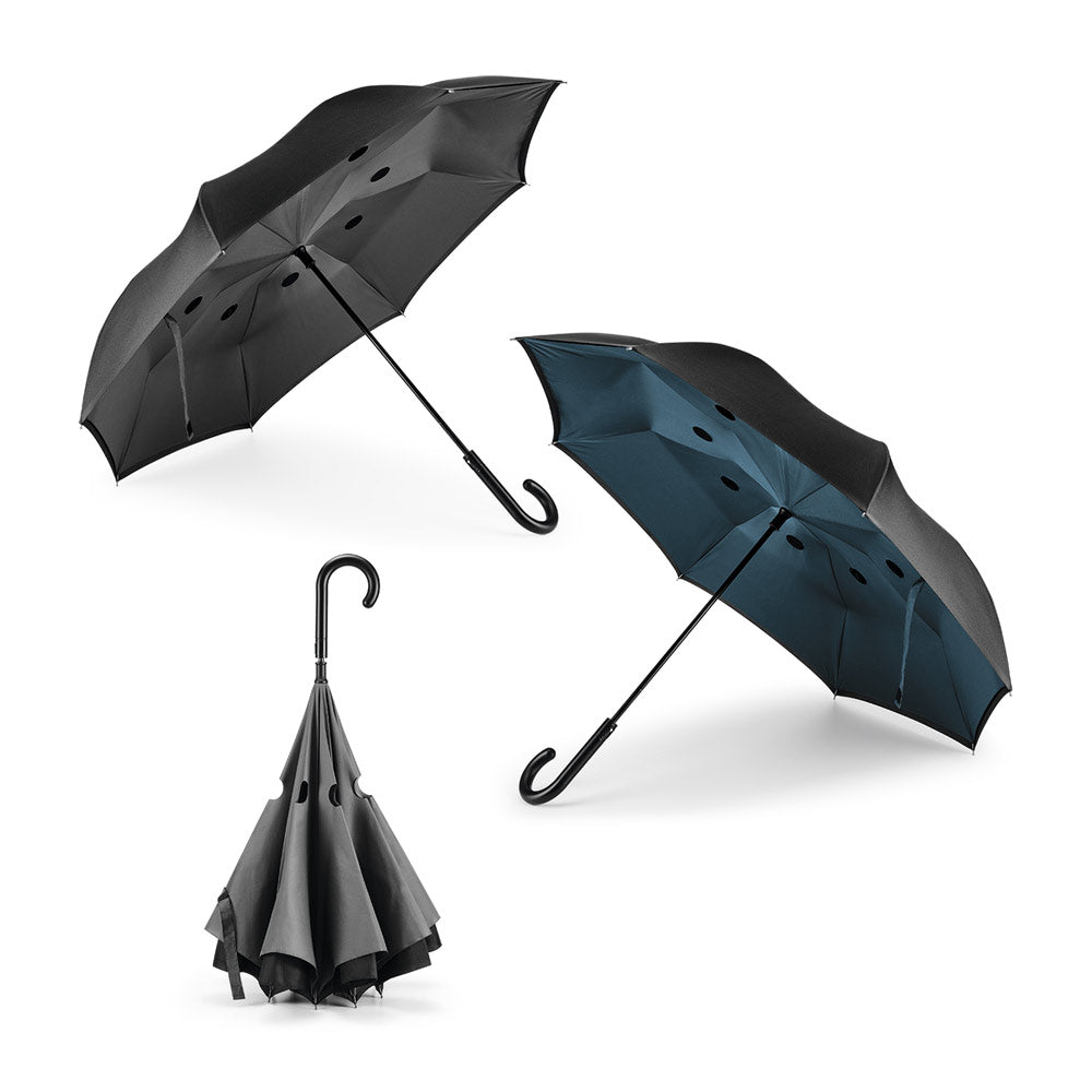 Angela. 190T Pongee Reversible Folding Umbrella
