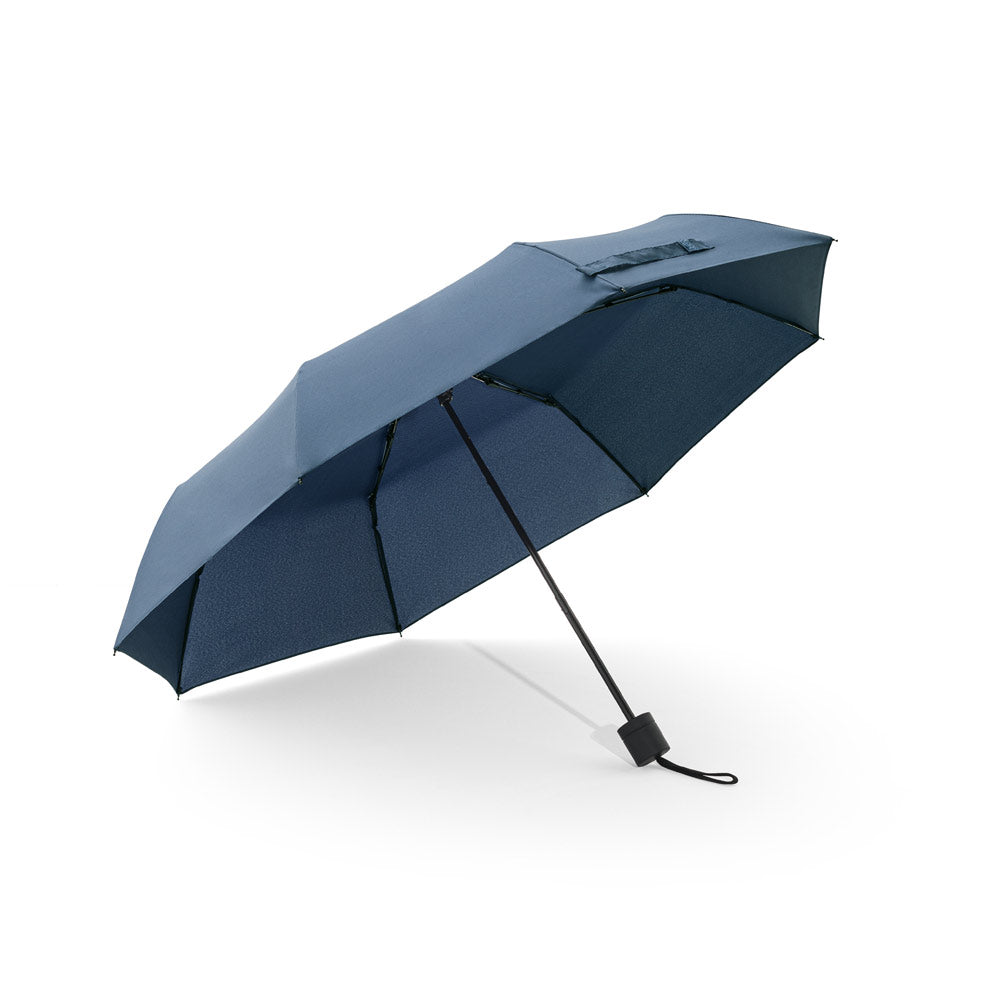 Aiden. 21" Umbrella In Recycled Polyester (100% Rpet) Pongee 190T, Foldable In 3 Sections