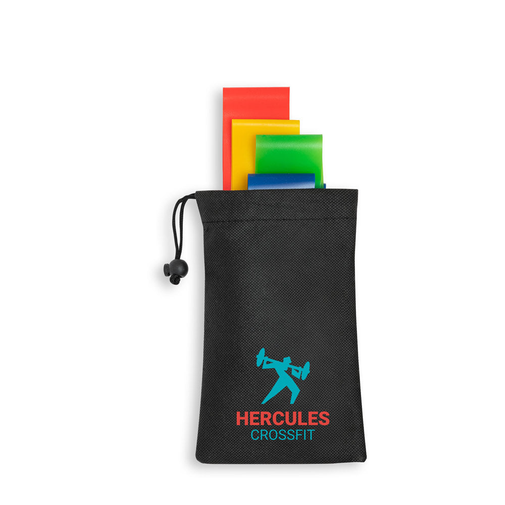 Burpee. Set Of Elasticated Resistance Bands With Non-Woven Pouch