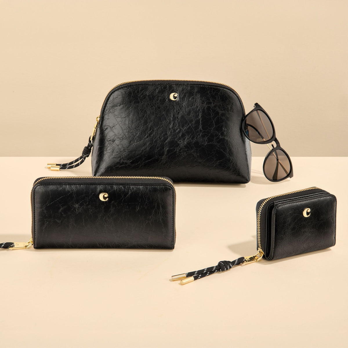 Card Wallet With Flap Philomène Black