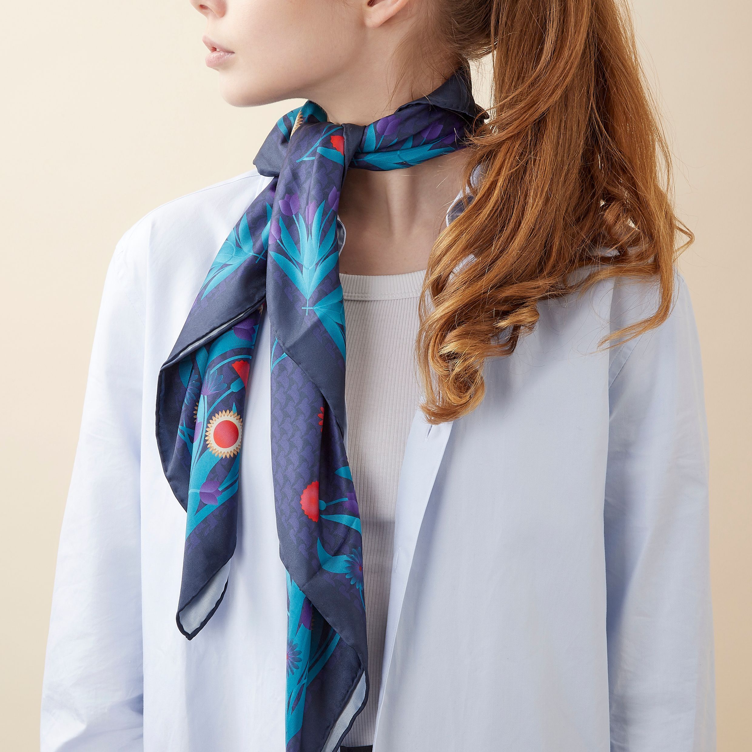 Scarf Astrid White