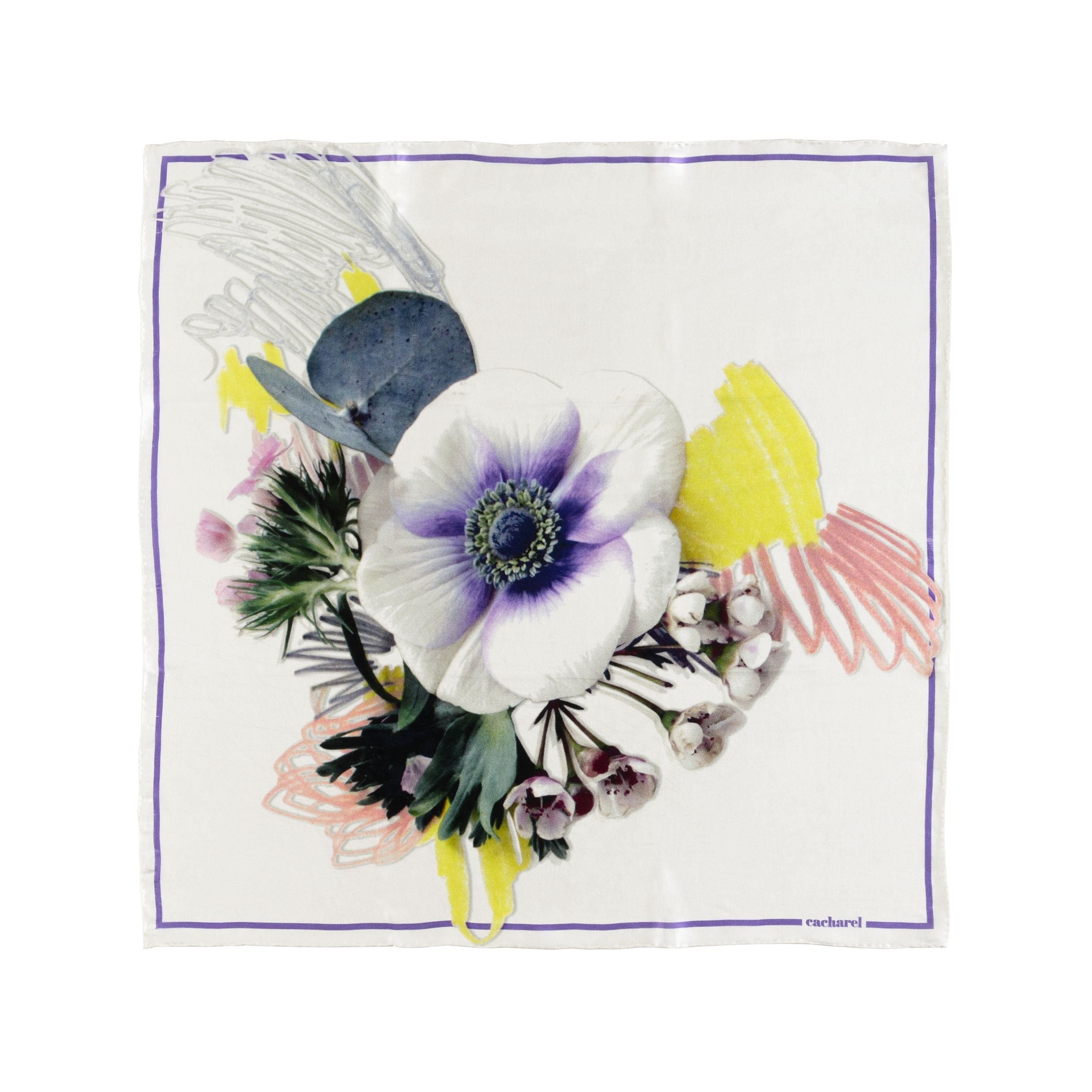 Silk Scarf Madeleine White