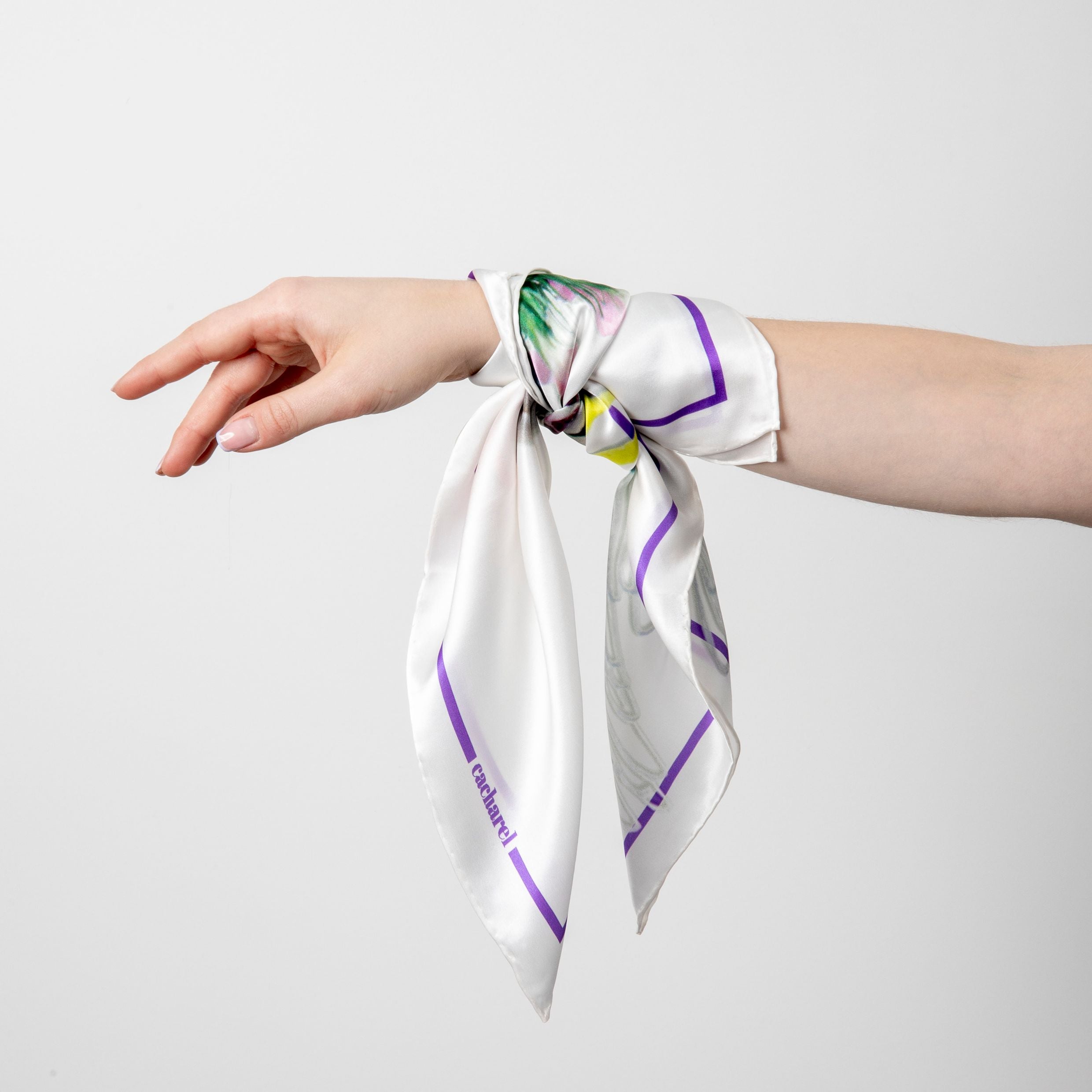 Silk Scarf Madeleine White