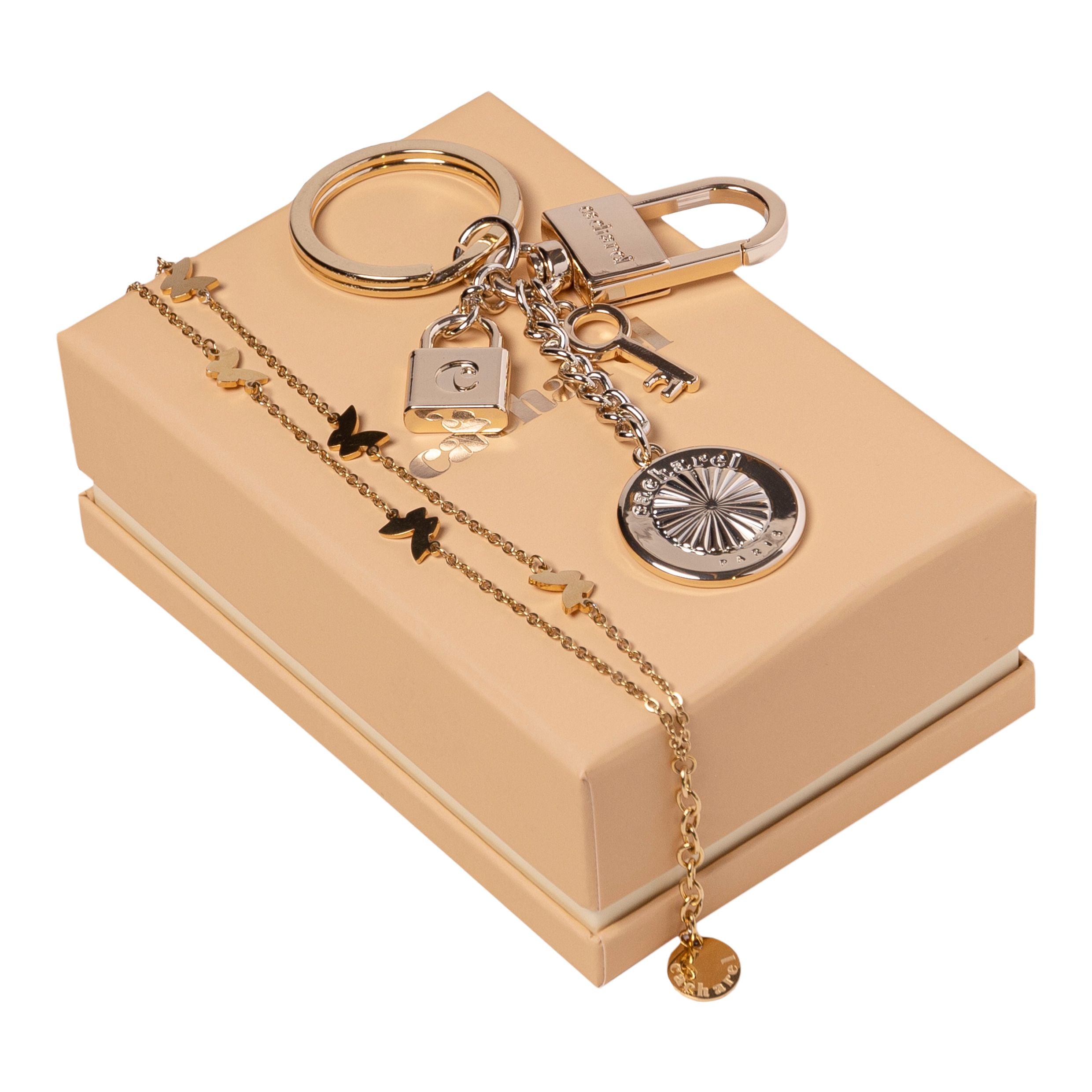 Set Cacharel Gold (Key Ring & Bracelet)