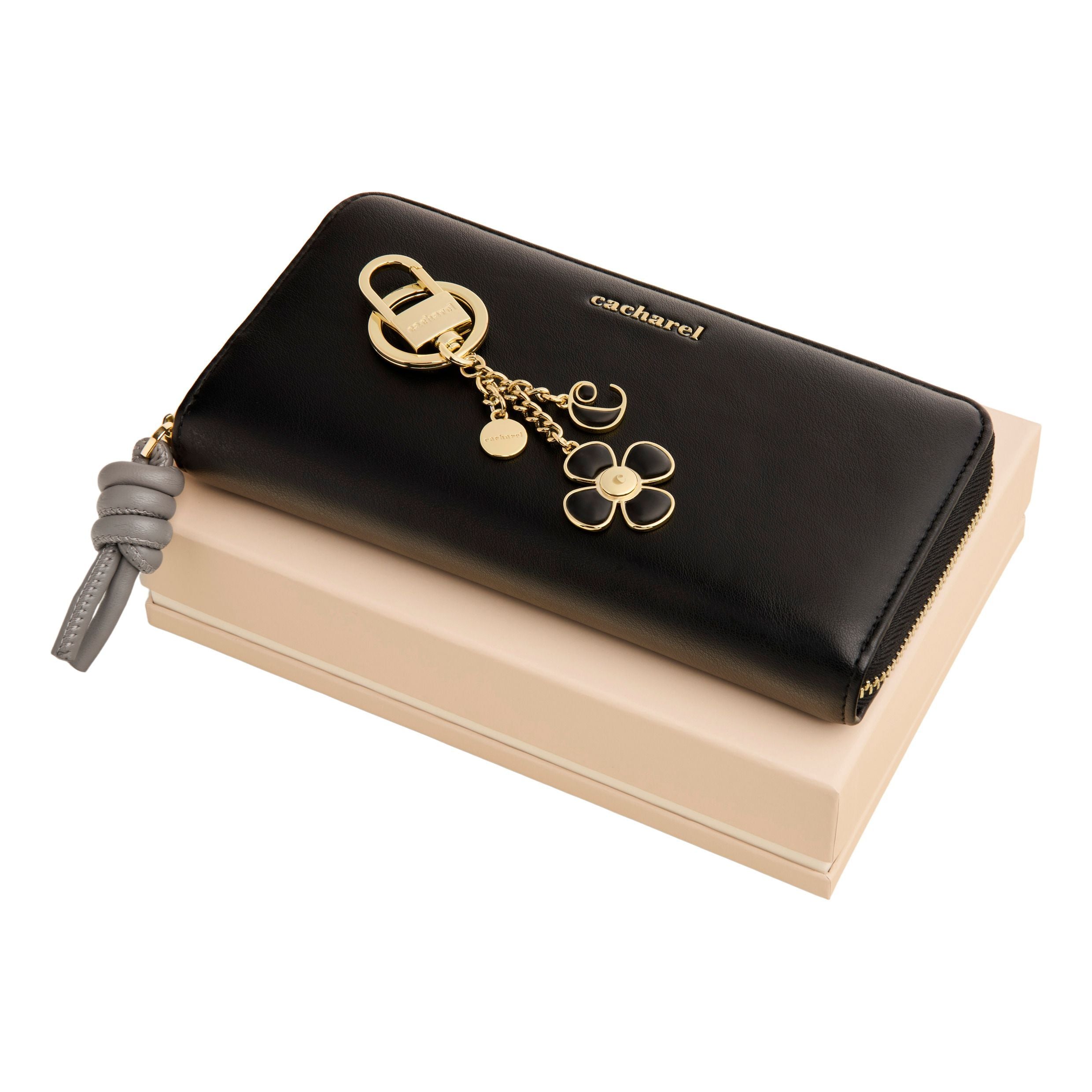 Set Cacharel Black (Key Ring & Travel Purse)