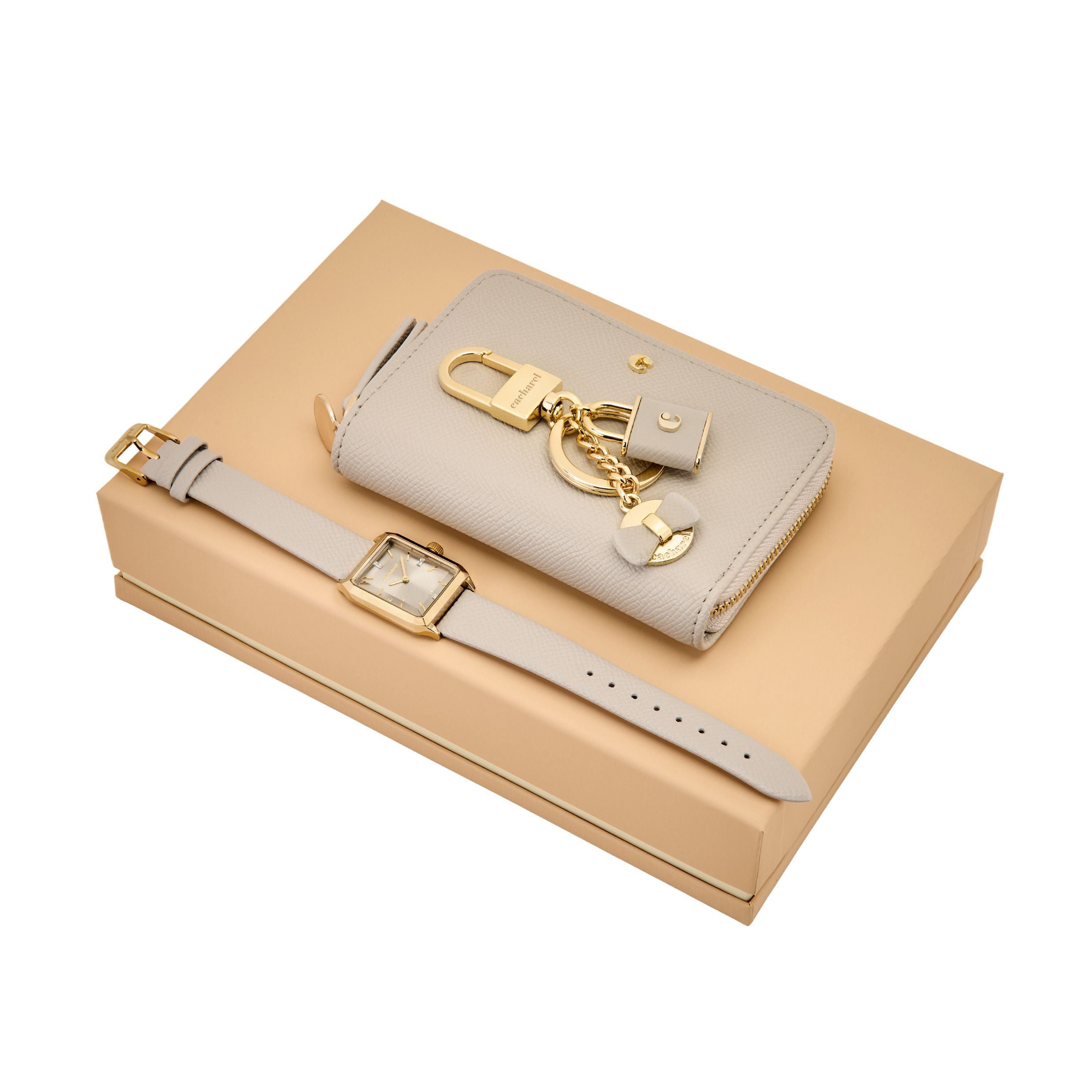 Set Séraphine Light Grey (Key Ring, Zip Purse & Watch)