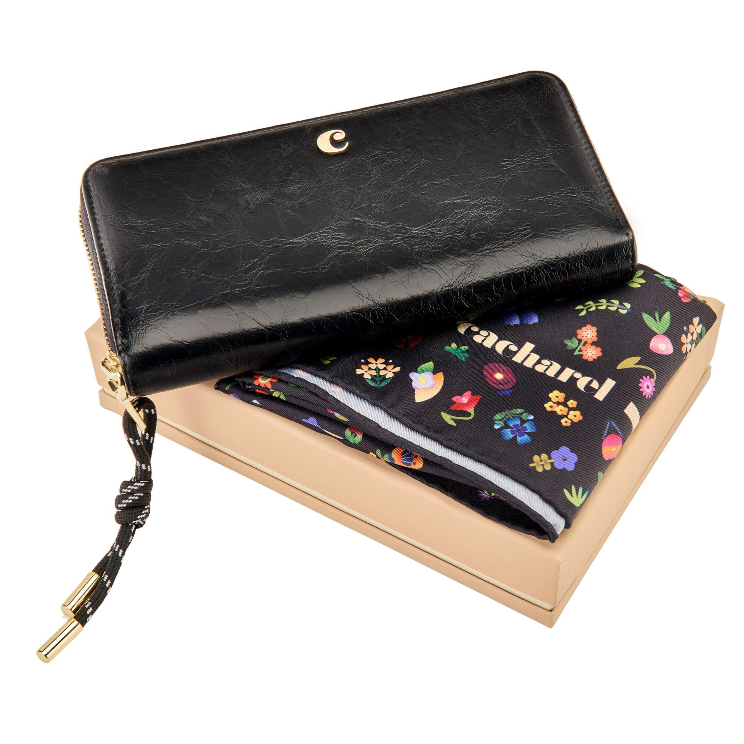Set Cacharel Black (Travel Purse & Scarf)