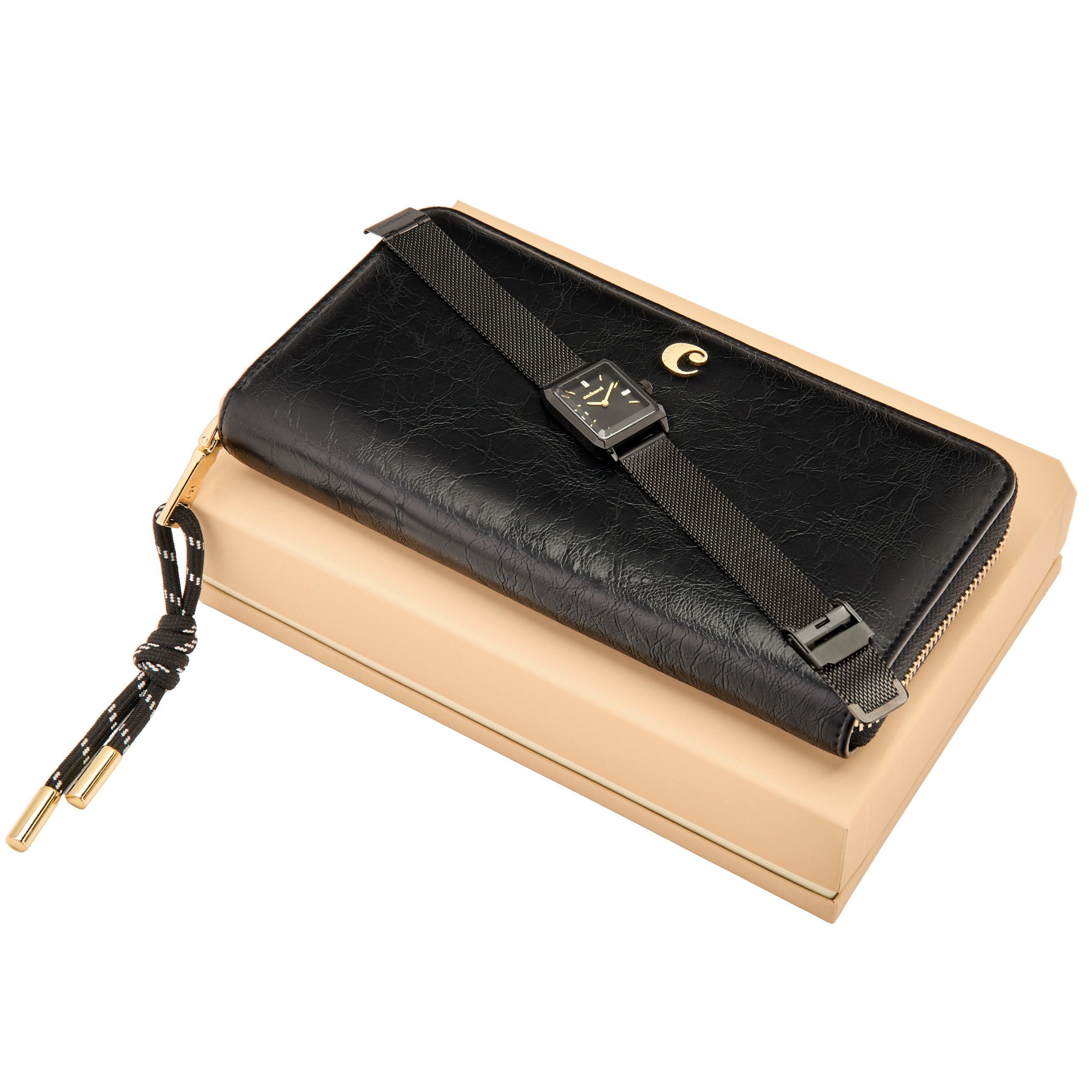Set Philomène Black (Travel Purse & Watch)