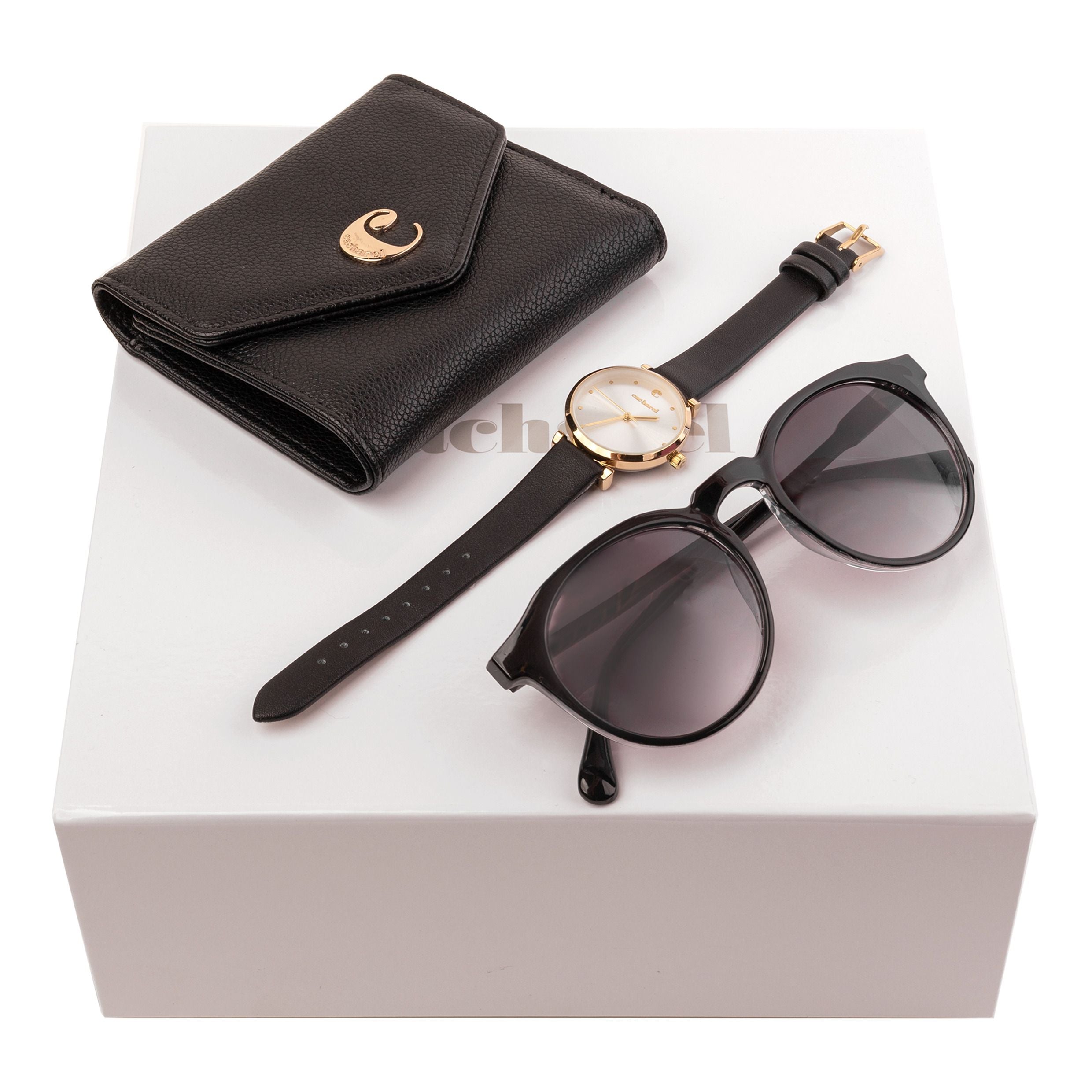 Set Cacharel Black (Lady Purse, Watch & Sunglasses)