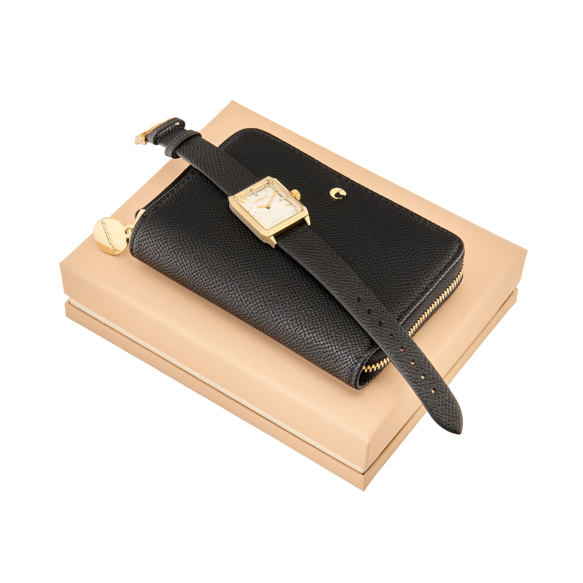 Set Séraphine Black (Zip Purse & Watch)