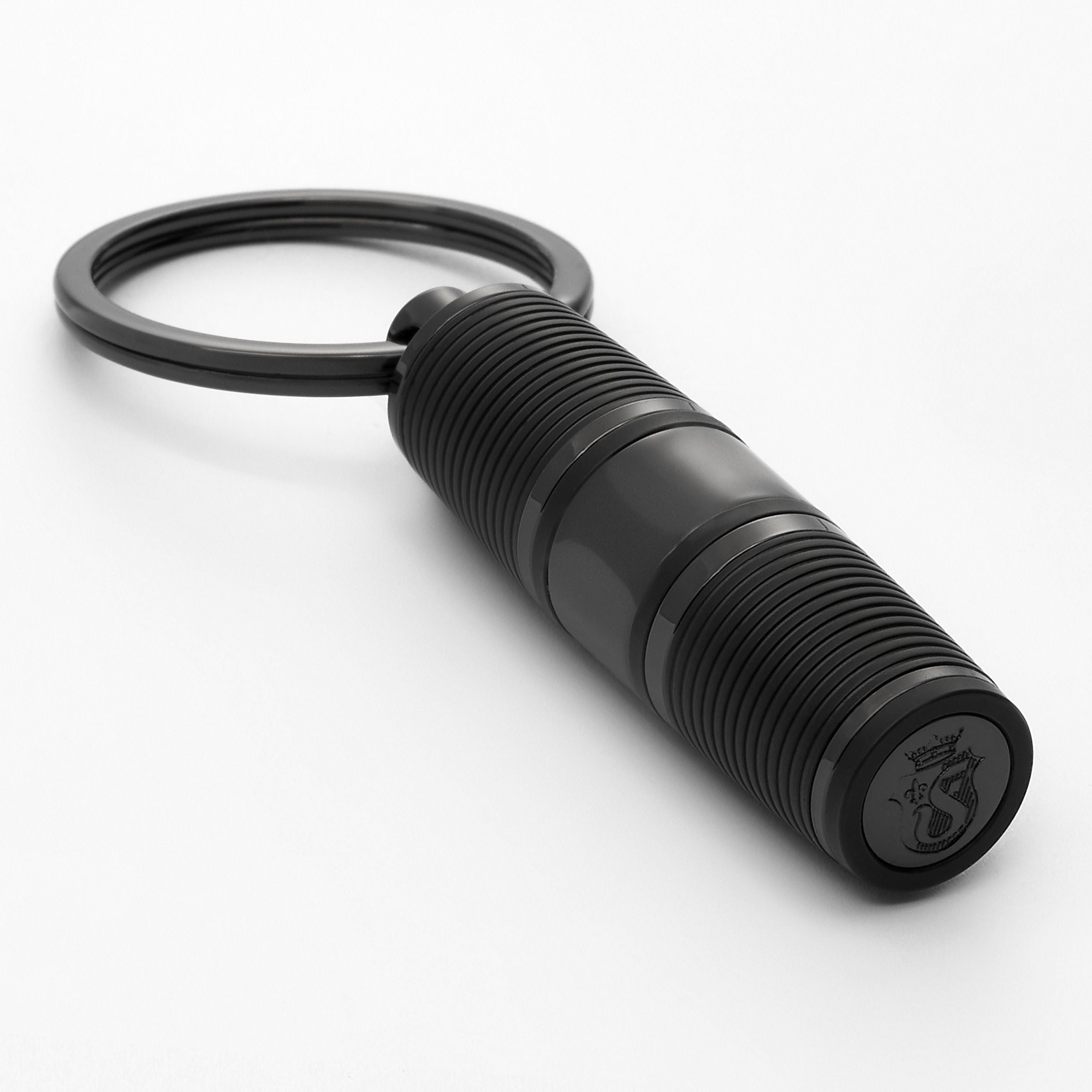 Key Ring Bold Stripe Black
