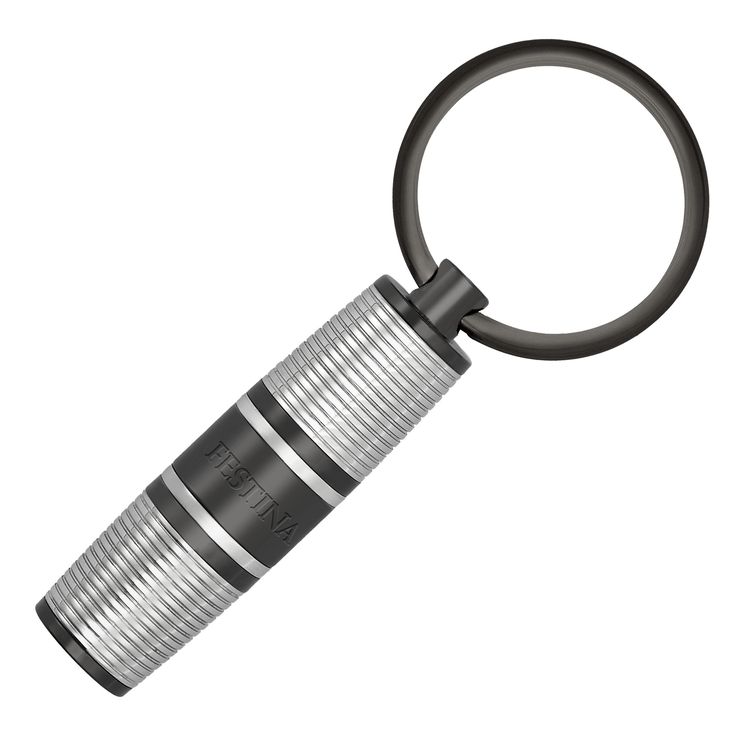 Key Ring Bold Stripe Black