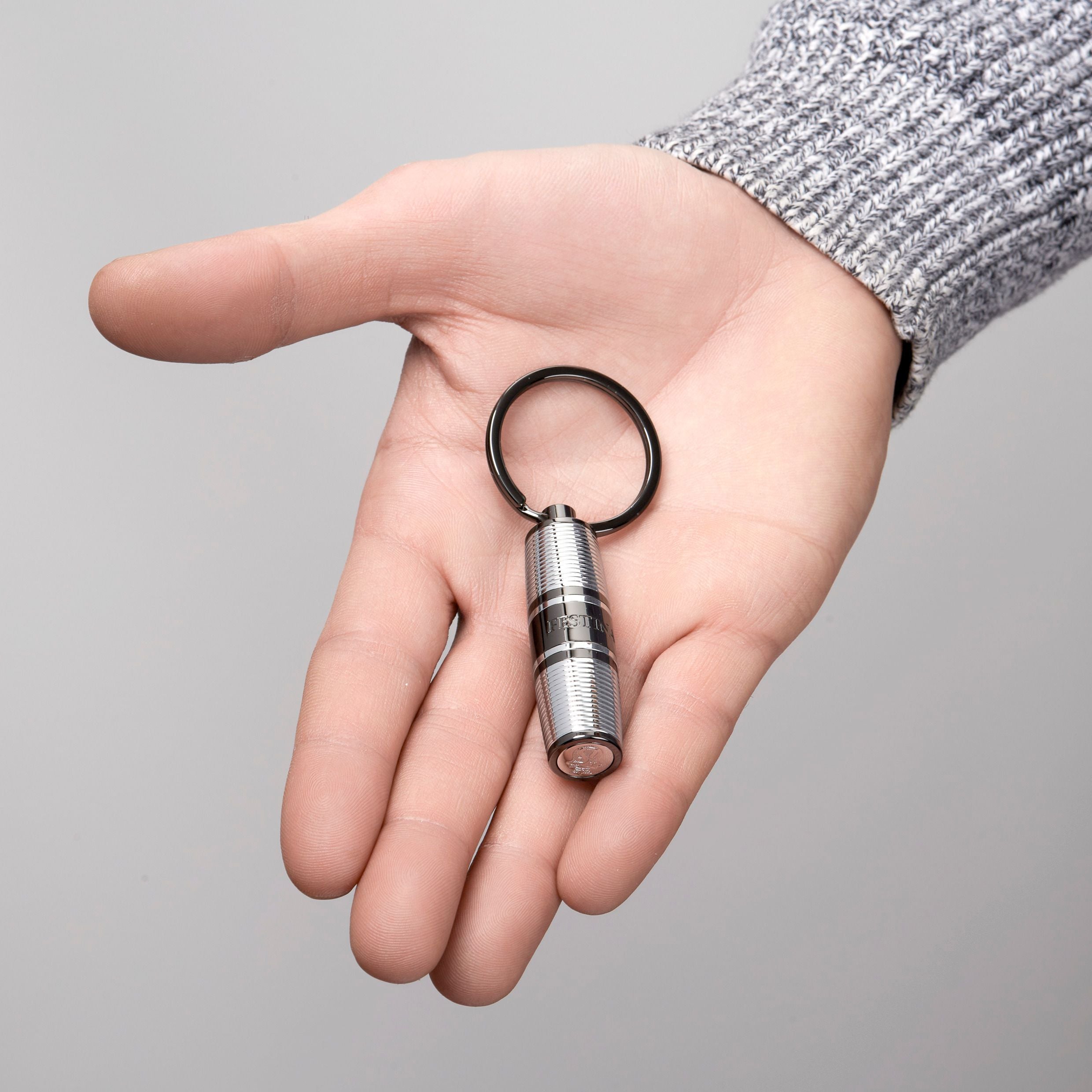Key Ring Bold Stripe Black