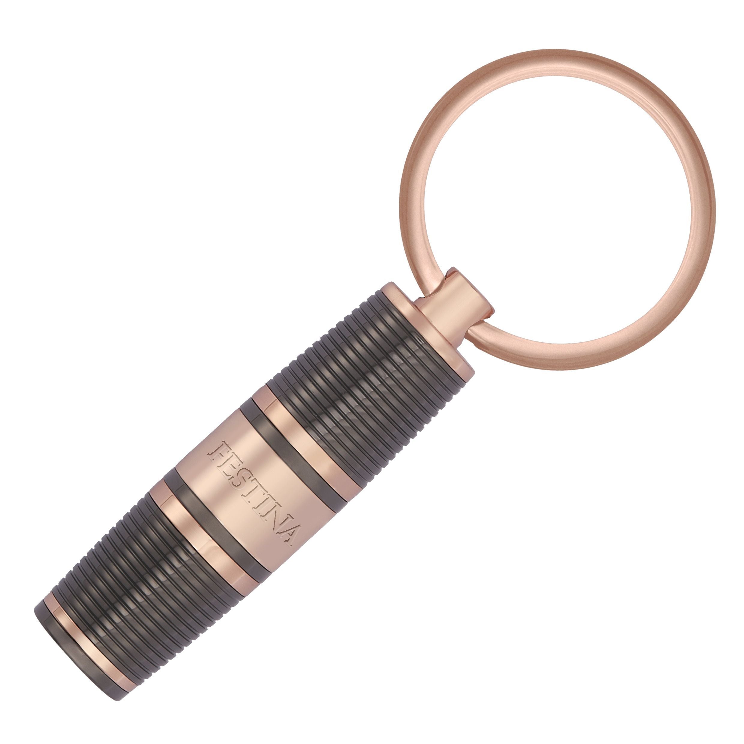 Key Ring Bold Stripe Black
