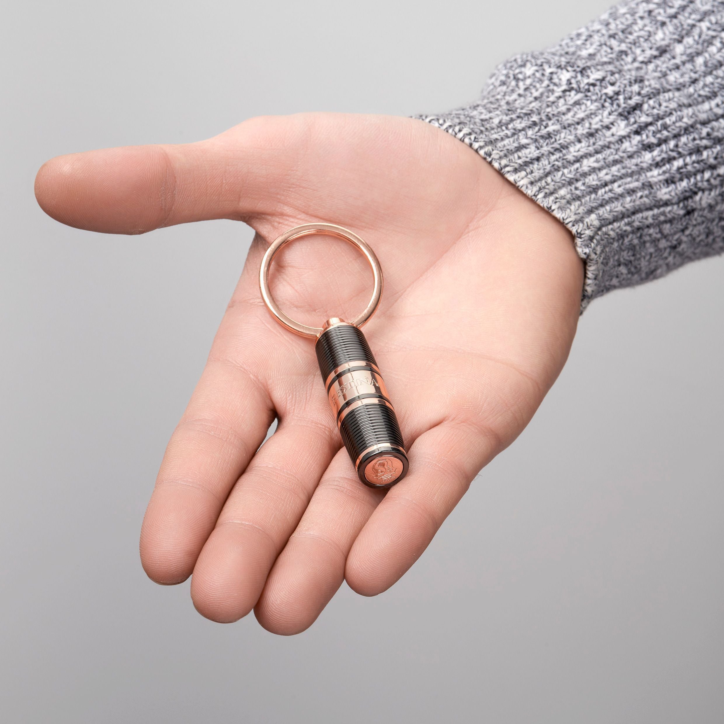 Key Ring Bold Stripe Black