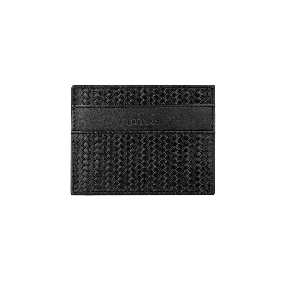 Card Holder Interlace Black