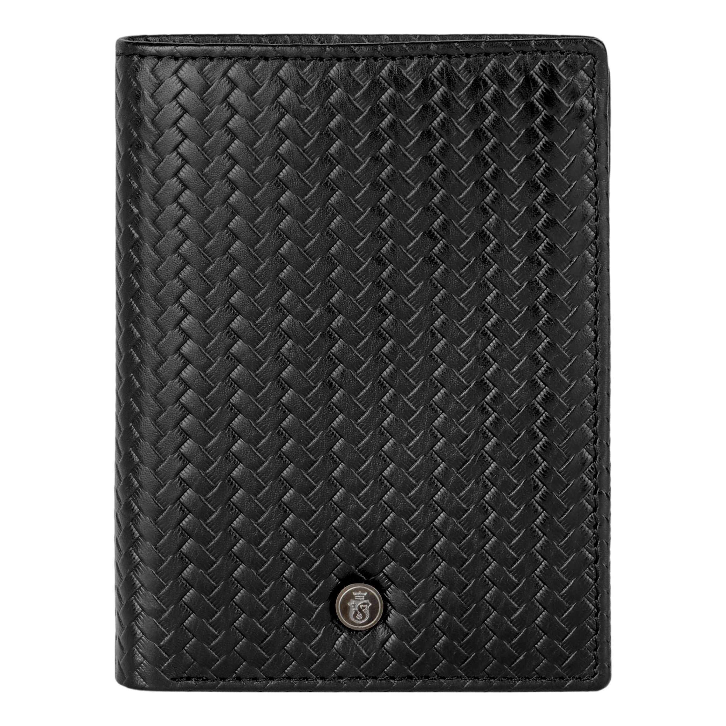 Folding Card Holder Interlace Black